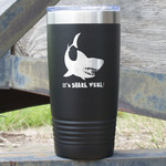 Sharks 20 oz Stainless Steel Tumbler - Black - Single Sided (Personalized)