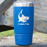 Sharks 20 oz Stainless Steel Tumbler - Royal Blue - Double Sided (Personalized)