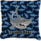 Sharks Burlap Pillow 22"