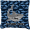 Sharks Burlap Pillow 24"