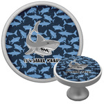 Sharks Cabinet Knob (Silver) (Personalized)