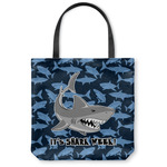 Sharks Canvas Tote Bag - Small - 13"x13" w/ Name or Text