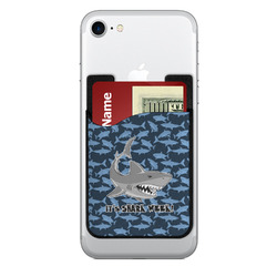 Sharks 2-in-1 Cell Phone Credit Card Holder & Screen Cleaner w/ Name or Text