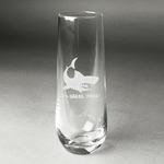 Sharks Champagne Flute - Stemless Engraved - Single (Personalized)