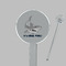 Sharks Clear Plastic 7" Stir Stick - Round - Closeup