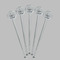 Sharks Clear Plastic 7" Stir Stick - Round - Fan View