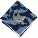 Sharks Cloth Cocktail Napkin - Single w/ Name or Text