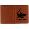 Sharks Cognac Leather Passport Holder Outside Single Sided - Apvl