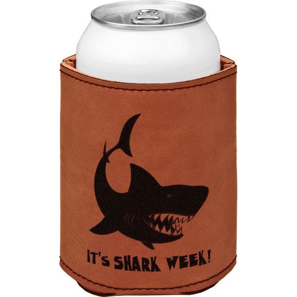 Custom Sharks Leatherette Can Sleeve - Double Sided (Personalized)