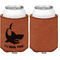 Sharks Cognac Leatherette Can Sleeve - Single Sided Front and Back