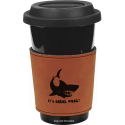 Sharks Leatherette Cup Sleeve - Double Sided (Personalized)