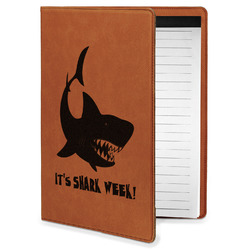 Sharks Leatherette Portfolio with Notepad - Small - Double Sided (Personalized)