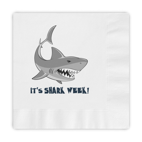 Custom Sharks Embossed Decorative Napkins (Personalized)