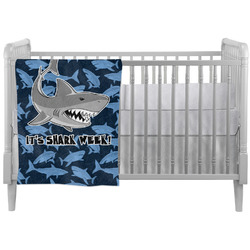 Sharks Crib Comforter / Quilt w/ Name or Text