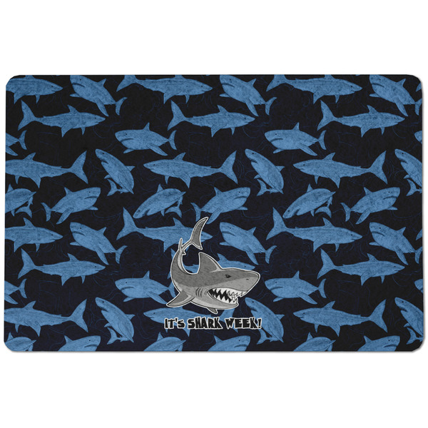 Custom Sharks Dog Food Mat w/ Name or Text