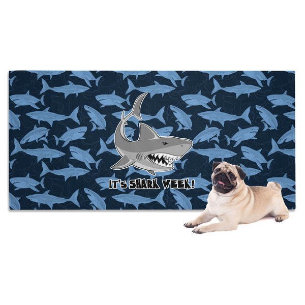 Custom Sharks Dog Towel w/ Name or Text