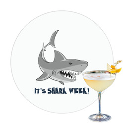 Sharks Printed Drink Topper - 3.25" (Personalized)