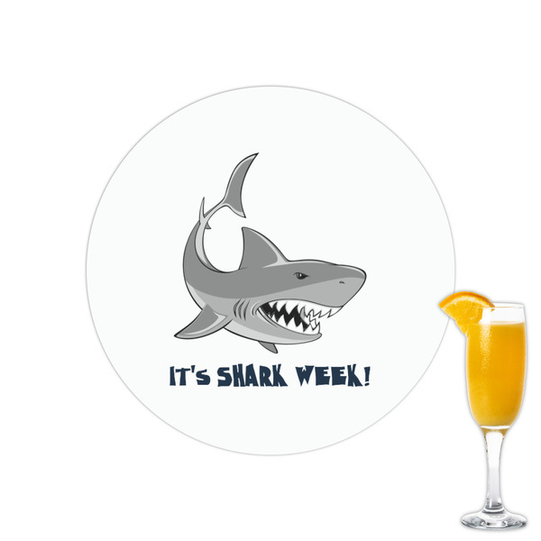 Custom Sharks Printed Drink Topper - 2.15" (Personalized)