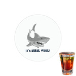 Sharks Printed Drink Topper - 1.5" (Personalized)