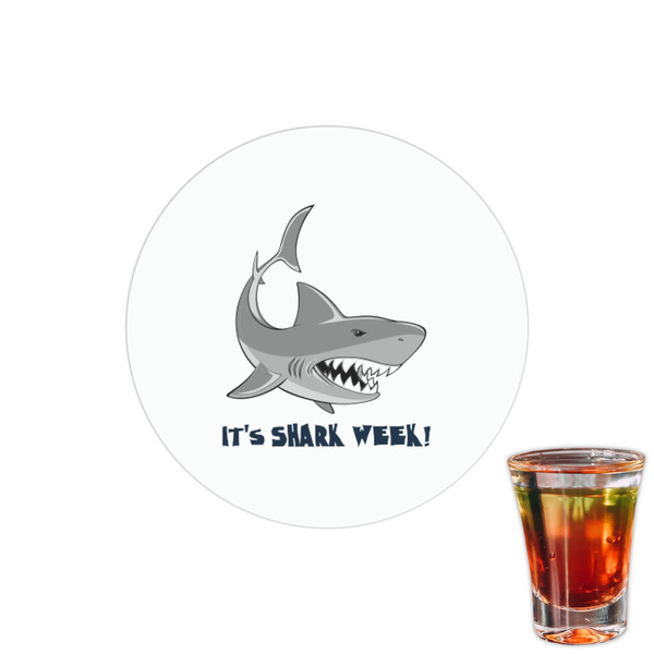 Custom Sharks Printed Drink Topper - 1.5" (Personalized)