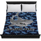 Sharks Duvet Cover - Queen - On Bed - No Prop