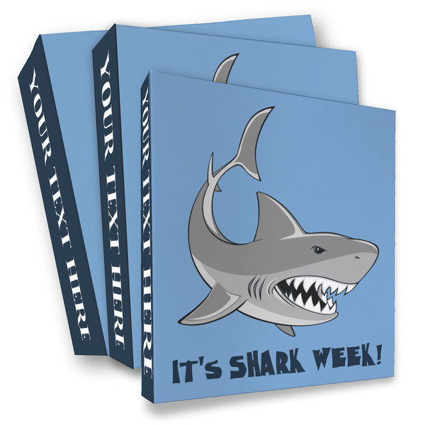 Custom Sharks 3 Ring Binder - Full Wrap (Personalized)