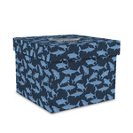 Sharks Gift Box with Lid - Canvas Wrapped - Medium (Personalized)