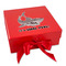 Sharks Gift Boxes with Magnetic Lid - Red - Front