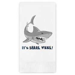 Sharks Guest Napkins - Full Color - Embossed Edge (Personalized)