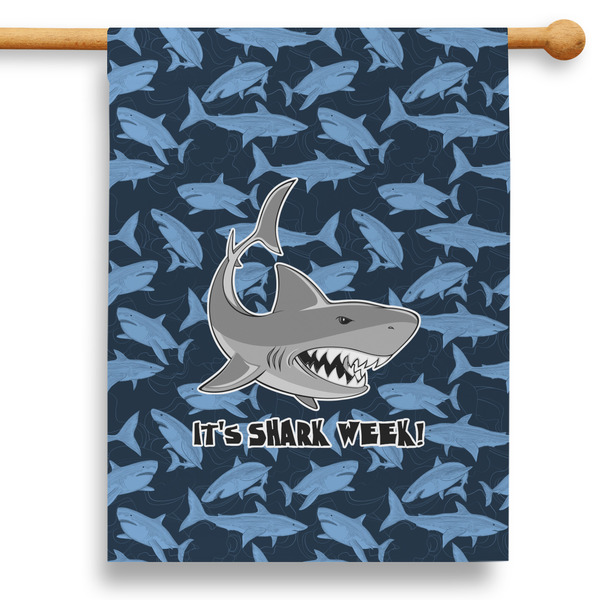 Custom Sharks 28" House Flag - Single Sided (Personalized)