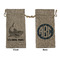 Sharks Large Burlap Gift Bags - Front & Back