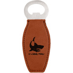 Sharks Leatherette Bottle Opener - Double Sided (Personalized)