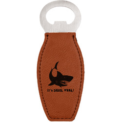 Sharks Leatherette Bottle Opener - Single Sided (Personalized)