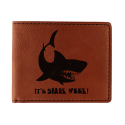 Sharks Leatherette Bifold Wallet - Single Sided (Personalized)