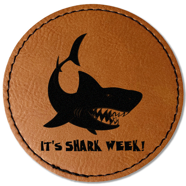 Custom Sharks Faux Leather Iron On Patch - Round (Personalized)