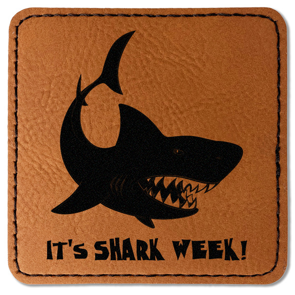 Custom Sharks Faux Leather Iron On Patch - Square (Personalized)