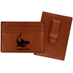 Sharks Leatherette Wallet with Money Clip (Personalized)