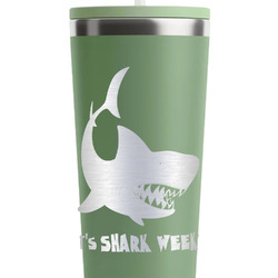 Sharks RTIC Everyday Tumbler with Straw - 28oz - Light Green - Single-Sided (Personalized)