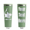 Sharks Light Green RTIC Everyday Tumbler - 28 oz. - Front and Back