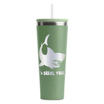 Sharks RTIC Everyday Tumbler with Straw - 28oz - Light Green - Double-Sided (Personalized)