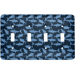 Sharks Light Switch Cover (4 Toggle Plate)