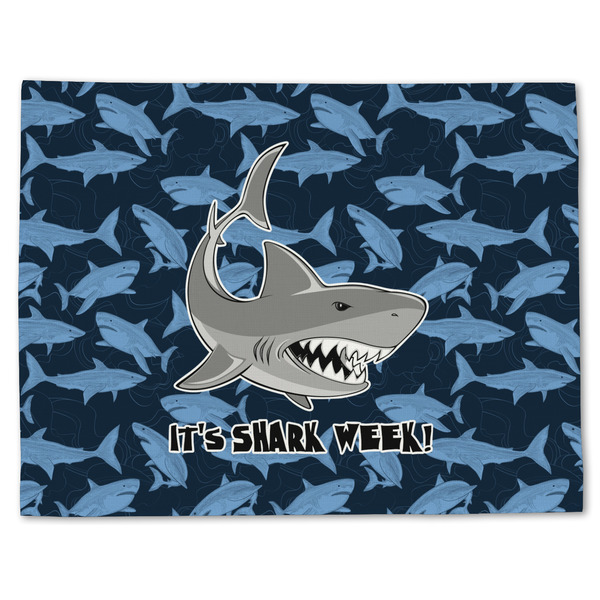 Custom Sharks Single-Sided Linen Placemat - Single w/ Name or Text