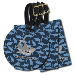 Sharks Plastic Luggage Tag (Personalized)