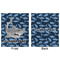 Sharks Minky Blanket - 50"x60" - Double Sided - Front & Back