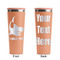 Sharks Peach RTIC Everyday Tumbler - 28 oz. - Front and Back