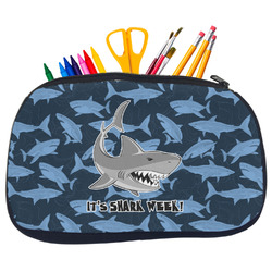 Sharks Neoprene Pencil Case - Medium w/ Name or Text