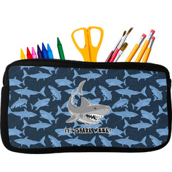 Sharks Neoprene Pencil Case - Small w/ Name or Text