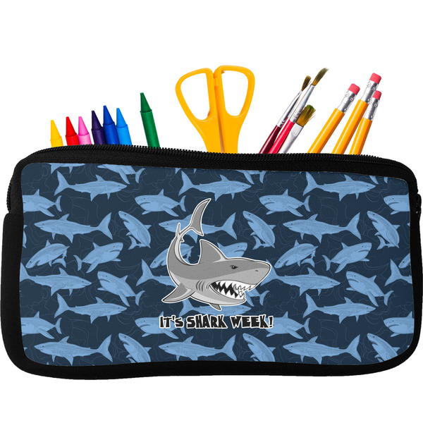 Custom Sharks Neoprene Pencil Case (Personalized)