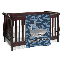 Sharks Baby Blanket (Single Sided) w/ Name or Text