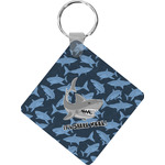 Sharks Diamond Plastic Keychain w/ Name or Text